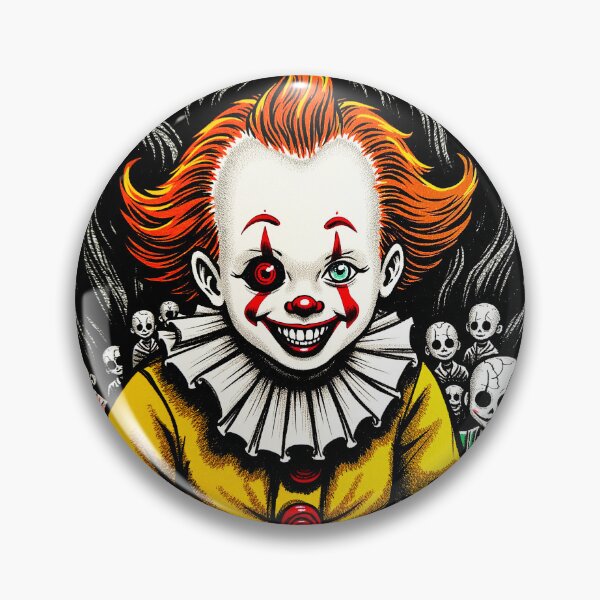 Item preview, Creepy Cute Clown Boy Portrait | Grunge Horror Character Art designed and sold by QQQueen.