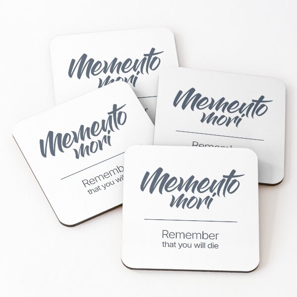 Item preview, Memento Mori – Minimalist Style Stoic Quote - Dark Version designed and sold by Stoic Core.