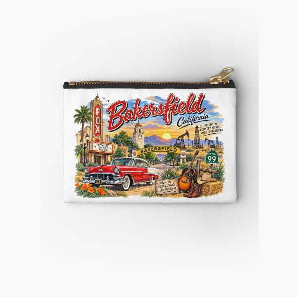 Item preview, Greetings from Bakersfield California – Vintage Landmark Collage designed and sold by Russell Thorne.