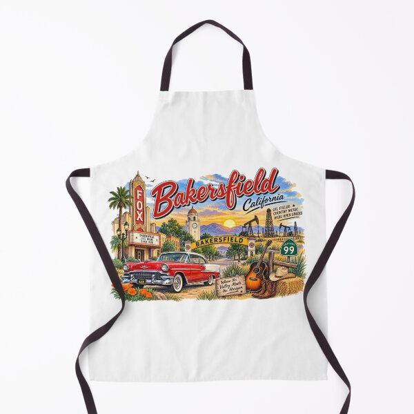 Item preview, Greetings from Bakersfield California – Vintage Landmark Collage designed and sold by Russell Thorne.