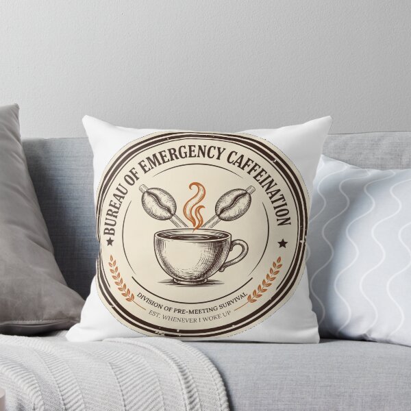 Item preview, Bureau of Emergency Caffeination - Funny Coffee Lover Badge designed and sold by HeeShirt.