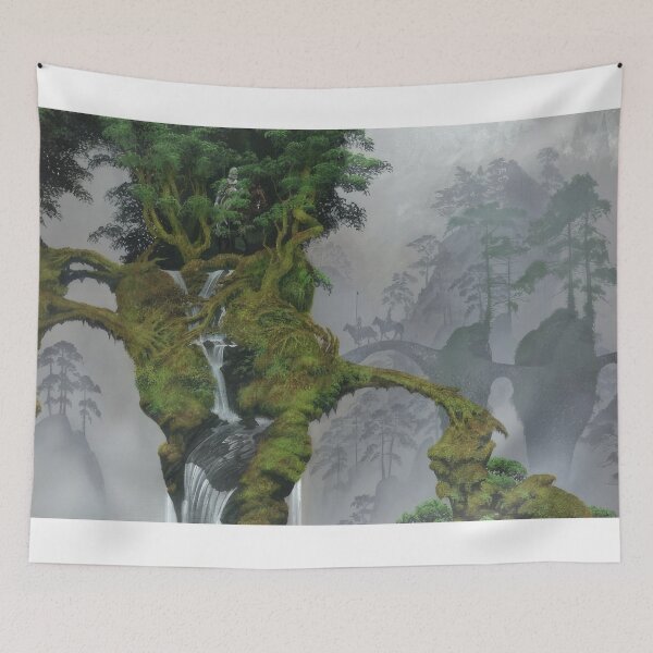 Item preview,   New Upload  - Roger Dean - Best Artist - Roger Dean Inspired Fantasy Landscape – Surreal Progressive Rock Art designed and sold by MirandaZArt.