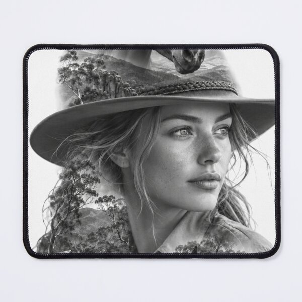 Item preview, Country Cowgirl & Horse designed and sold by Einkstudio.