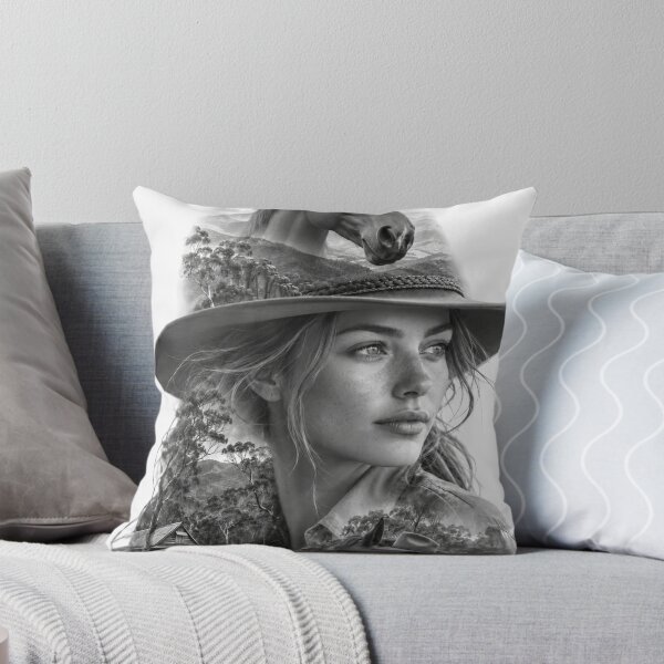 Item preview, Country Cowgirl & Horse designed and sold by Einkstudio.