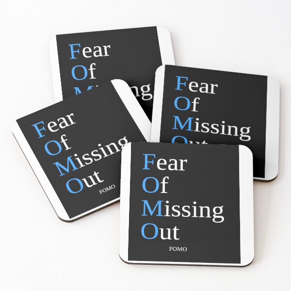 Item preview, FOMO — Fear Of Missing Out Neon Blue Design designed and sold by VzerosDigital.