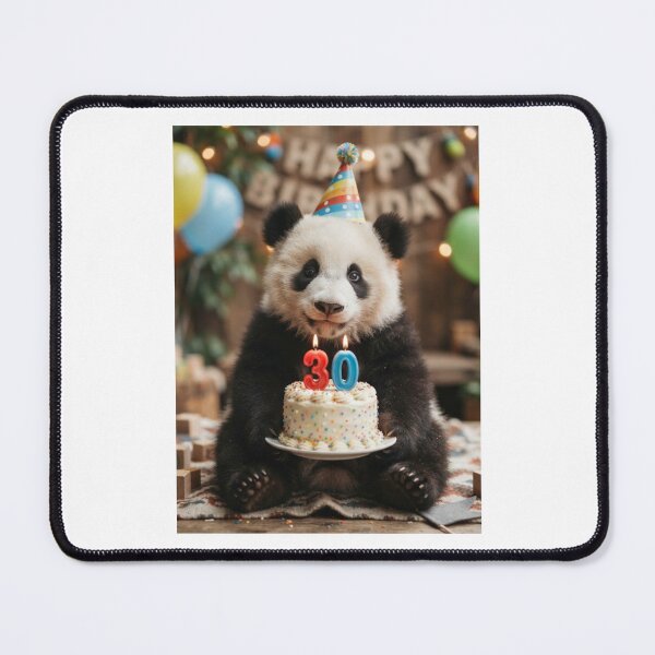 Item preview, Panda 30th birthday cute adorable cake party baby kawaii designed and sold by CheeseBlueprint.