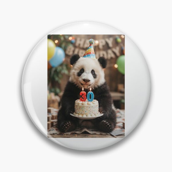 Item preview, Panda 30th birthday cute adorable cake party baby kawaii designed and sold by CheeseBlueprint.