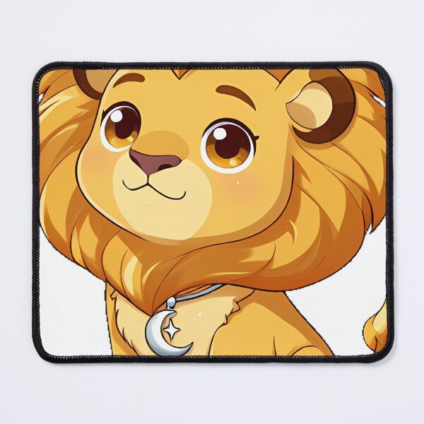Item preview, Lion Cub with Crescent Moon Pendant designed and sold by pumsquare.