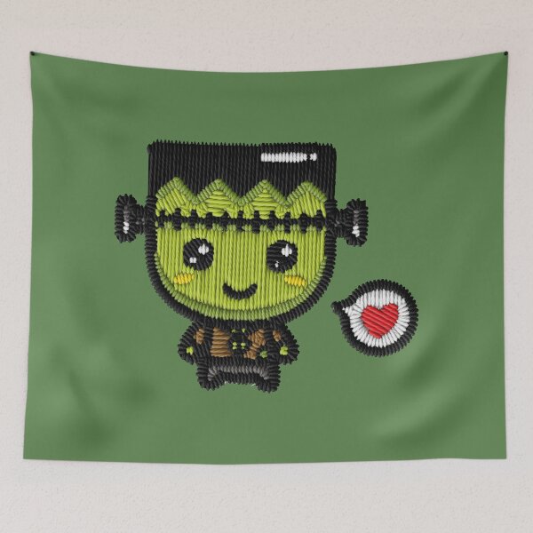 Item preview, Kawaii Frankenstein Halloween Embroidery Patch Sticker – Kids designed and sold by · GAMING SOUL ·.