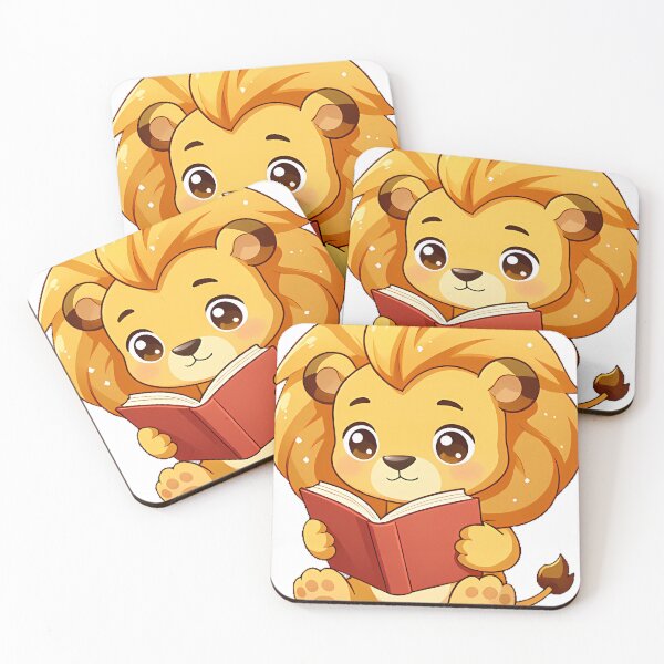 Item preview, Lion Cub Reading a Storybook designed and sold by pumsquare.