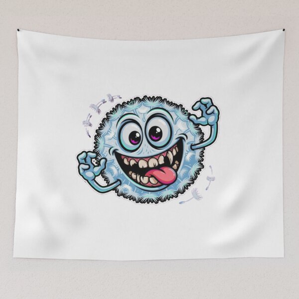 Item preview, Crazy White Dandelion Puffball Monster Character designed and sold by smartlogo_factory.