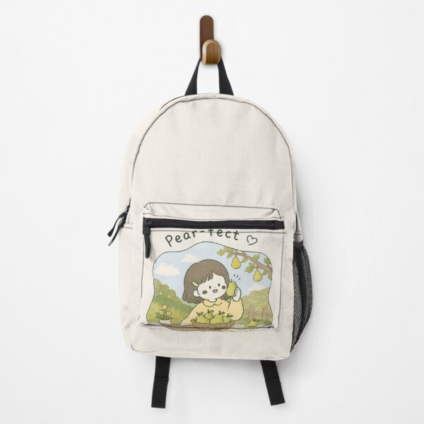 Item preview, Pear-fect Cute Kawaii Girl with Pears Cottagecore Fruit Illustration designed and sold by Eathusiast.
