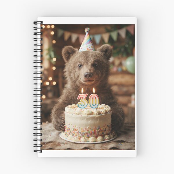 Item preview, Bear 30th birthday cute adorable cake party baby kawaii designed and sold by CheeseBlueprint.