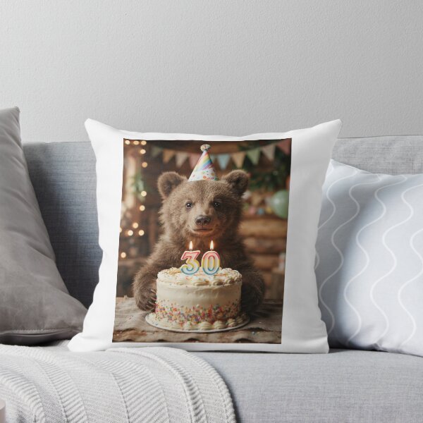 Item preview, Bear 30th birthday cute adorable cake party baby kawaii designed and sold by CheeseBlueprint.