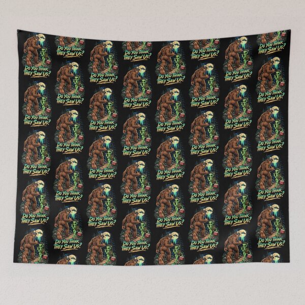 Item preview, Do You Think They Saw Us? Bigfoot & Alien UFO Adventure designed and sold by getpressedshirt.