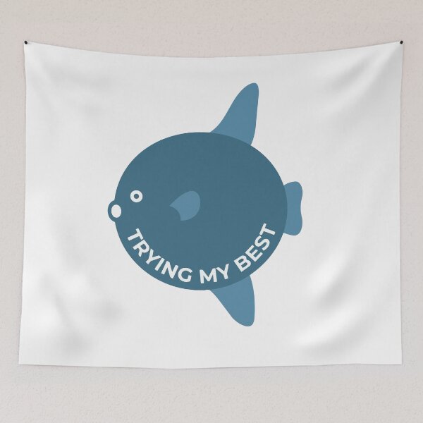 Item preview, Trying My Best Minimalist Ocean Sunfish designed and sold by Arc2020.