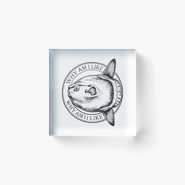 Item preview, Why Am I Like This Vintage Ocean Sunfish Art designed and sold by Arc2020.