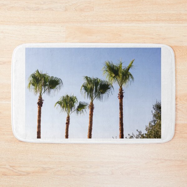 Item preview, Tall Palm Trees Against Clear Blue Sky Creating Tropical Coastal Ambiance And Summer Vibes designed and sold by Nmallia.