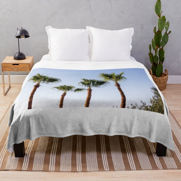 Item preview, Tall Palm Trees Against Clear Blue Sky Creating Tropical Coastal Ambiance And Summer Vibes designed and sold by Nmallia.