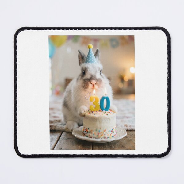 Item preview, Rabbit 30th birthday cute adorable cake party baby kawaii designed and sold by CheeseBlueprint.