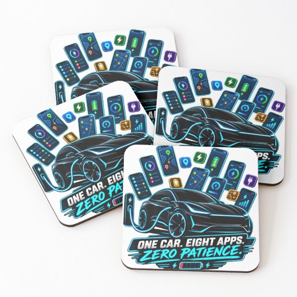 Item preview, One Car Eight Apps EV Humor designed and sold by ChargedShapes.