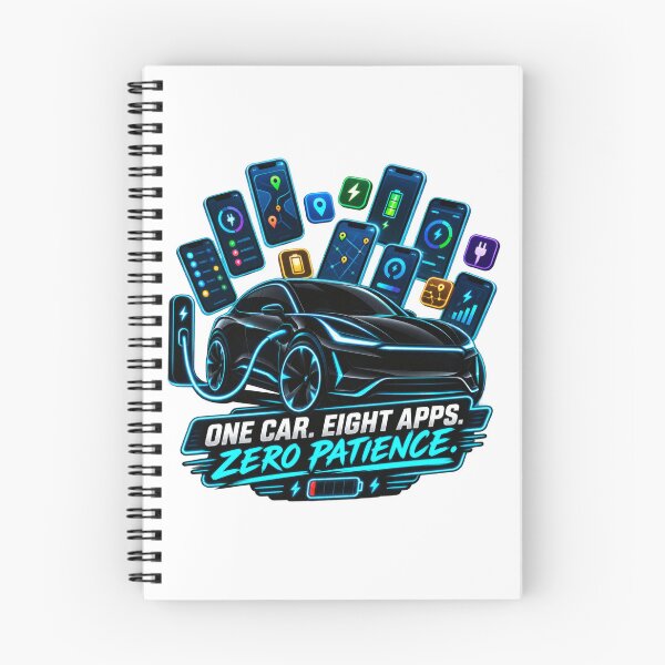 Item preview, One Car Eight Apps EV Humor designed and sold by ChargedShapes.
