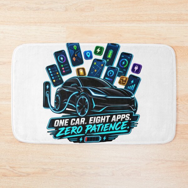 Item preview, One Car Eight Apps EV Humor designed and sold by ChargedShapes.