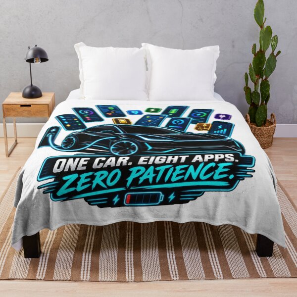 Item preview, One Car Eight Apps EV Humor designed and sold by ChargedShapes.