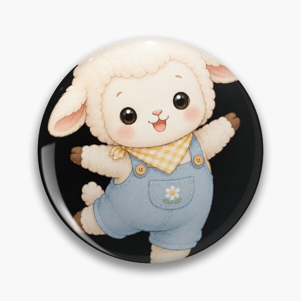 Item preview, Cute Baby Lamb in Overalls Kawaii Farm Animal designed and sold by 0606PM.