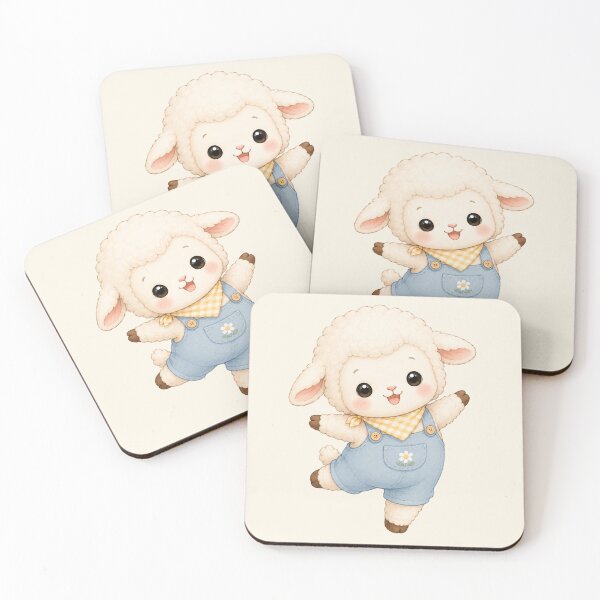 Item preview, Cute Baby Lamb in Overalls Kawaii Farm Animal designed and sold by 0606PM.