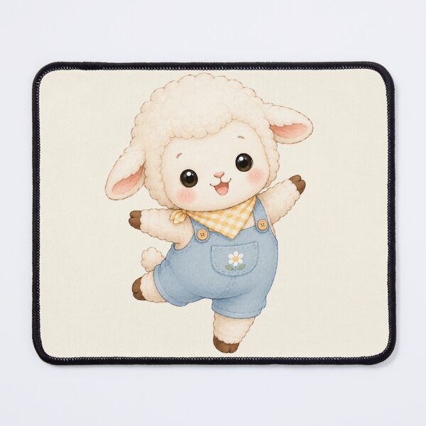 Item preview, Cute Baby Lamb in Overalls Kawaii Farm Animal designed and sold by 0606PM.