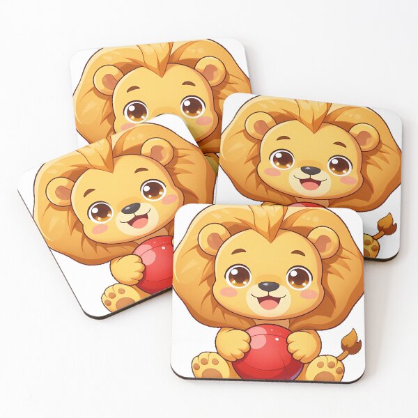 Item preview, Lion Cub with Red Ball designed and sold by pumsquare.