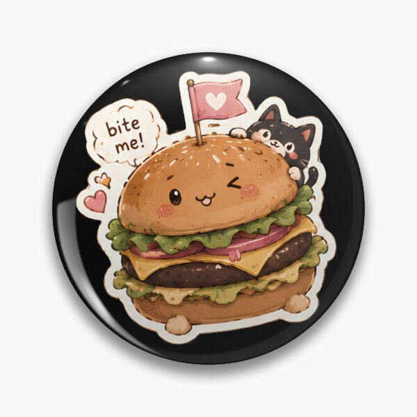Item preview, Cute Burger Bite Me Food Pun Sticker designed and sold by AbsCrewStore.