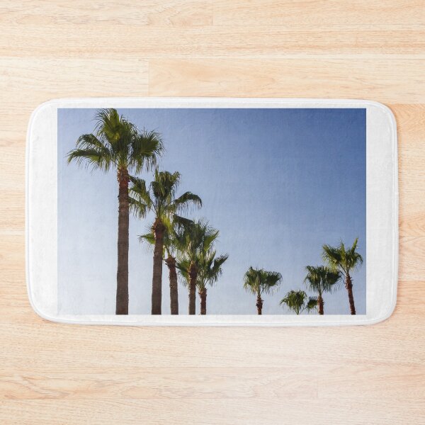 Item preview, Tall Palm Trees Against Clear Blue Sky Creating Tropical Coastal Ambiance And Summer Vibes designed and sold by Nmallia.