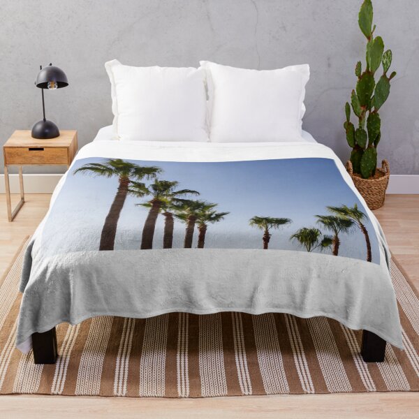 Item preview, Tall Palm Trees Against Clear Blue Sky Creating Tropical Coastal Ambiance And Summer Vibes designed and sold by Nmallia.