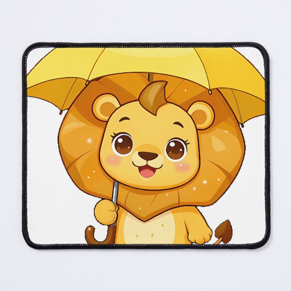 Item preview, Lion Cub with Yellow Umbrella designed and sold by pumsquare.