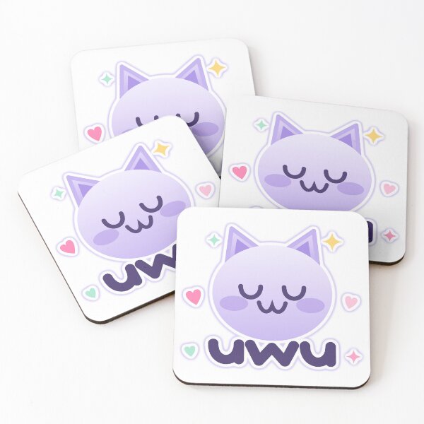 Item preview, Kawaii cat uwu pastel lilac designed and sold by NTOO.