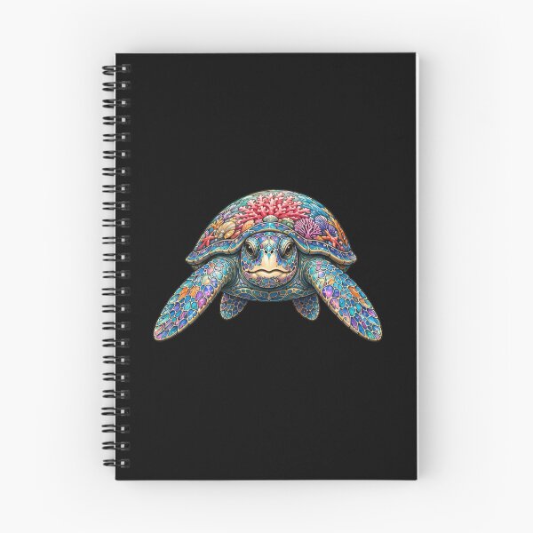 Item preview, Coral Reef Turtle Portrait | Ocean Coral Reef Art Collection designed and sold by Zaru Art Studio.