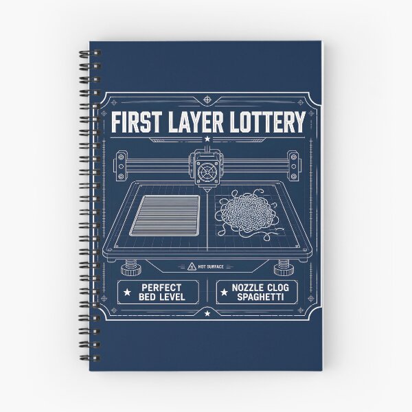 Item preview, First Layer Lottery Funny 3D Printing Nozzle Clog Bed Level designed and sold by ThirdShiftLab.