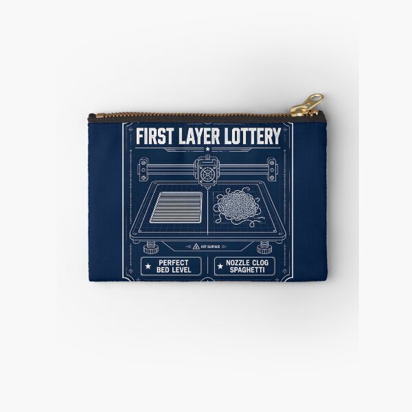 Item preview, First Layer Lottery Funny 3D Printing Nozzle Clog Bed Level designed and sold by ThirdShiftLab.