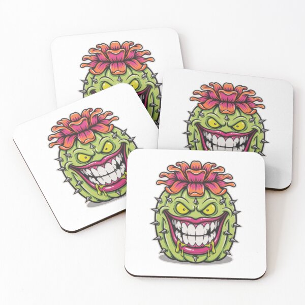 Item preview, Evil Blooming Cactus Monster Spiky Grin designed and sold by smartlogo_factory.