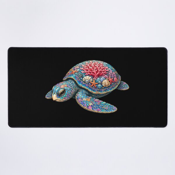 Item preview, Resting Coral Sea Turtle | Ocean Coral Reef Art Collection designed and sold by Zaru Art Studio.