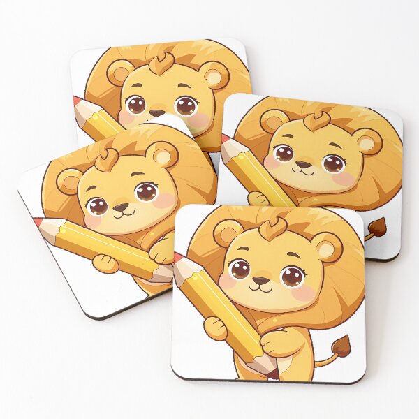 Item preview, Lion Cub with Giant Pencil designed and sold by pumsquare.