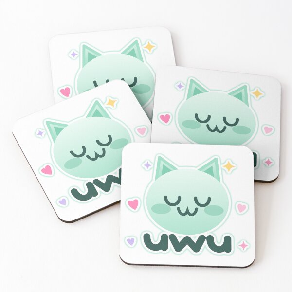 Item preview, Kawaii cat uwu pastel mint designed and sold by NTOO.