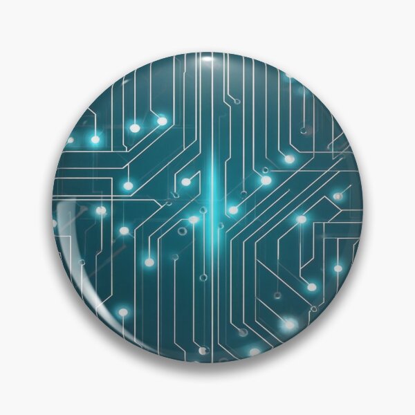 Item preview, Luminous Aqua Silver Circuitry Network designed and sold by ClarityPulse Studio.