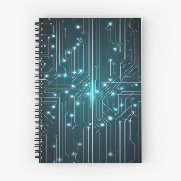 Item preview, Luminous Aqua Silver Circuitry Network designed and sold by ClarityPulse Studio.