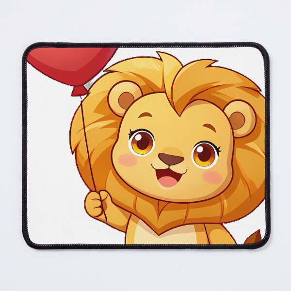 Item preview, Lion Cub with Heart Balloon designed and sold by pumsquare.