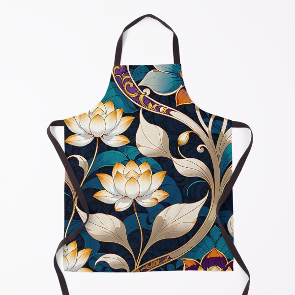 Item preview, Luxury Floral Wallpaper Featuring Blooming White Lotuses. designed and sold by MissYouONLY.