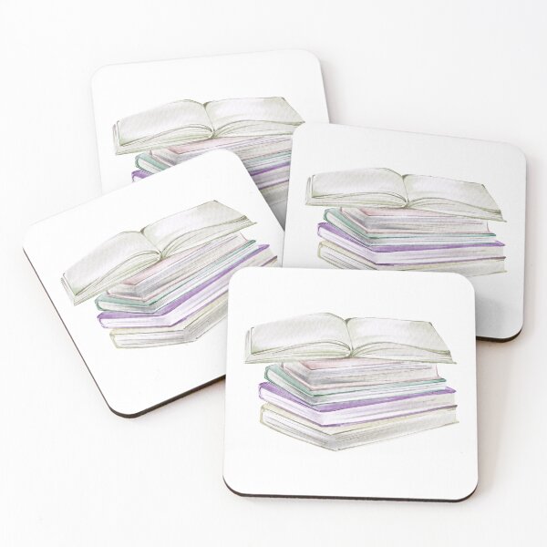 Item preview, Watercolor Stack of Colorful Books with Open Book designed and sold by Sagi Jane Art.