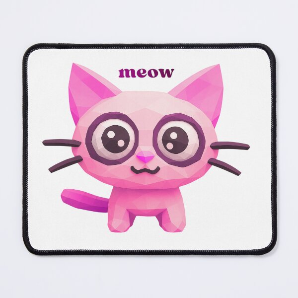 Item preview, Low Poly Pink Cat Meow designed and sold by Agnisherl.